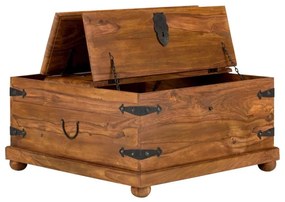 furniture-nabytek.cz - Masívny konferenčný stolík Merlin z palisandru, lakovaný, hnedý – 95×95×45 cm