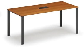 Stôl INFINITY 1800 x 900 x 750, čerešňa + stolová zásuvka TYP V, čierna