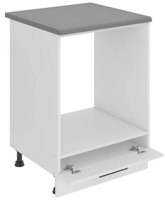Kuchynská skrinka Belini Premium Full Version spodná pre vstavanú rúru 60 cm biely matný s pracovnou doskou