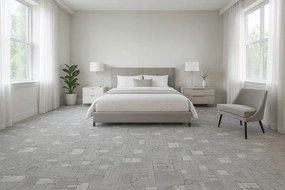 AladinWorld Expres, Metrážny koberec Libra 90, na mieru, šíře 4m,5m, šedá, filc, chodba / predsieň