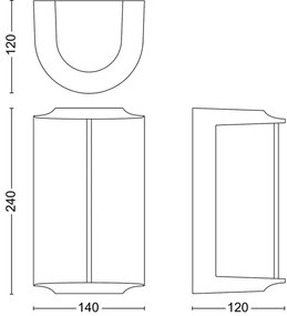 Philips - LED Vonkajšie nástenné svietidlo REESE LED/4,3W/230V 2700K IP44