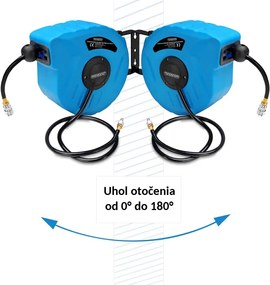 Navíjací bubon s tlakovou hadicou AIR, 10m, modrá Monzana