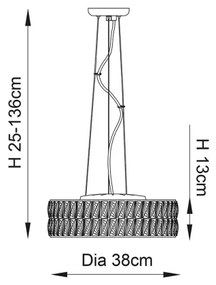 Endon 76513 - LED luster na lanku VERINA 5xLED/5W/230V lesklý chróm