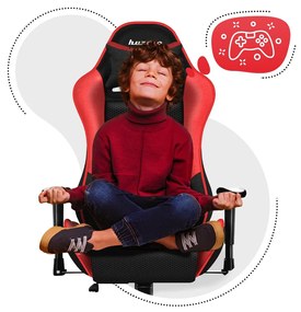 Detská herná stolička Rover 6 (čierna + červená). Vlastná spoľahlivá doprava až k Vám domov. 1087548