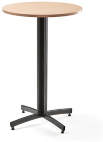 Barový stôl SANNA, Ø700x1050 mm, čierna/buk