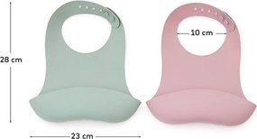 Svetloružové/tyrkysovomodré podbradníky v súprave 2 ks Lili – Kave Home