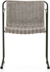 Sivozelená kovová záhradná stolička Maurina – Kave Home