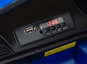 Ramiz McLaren Artur batéria pre deti Modrá + pohon 4x4 + diaľkové ovládanie + pomalý štart + EVA + LED audio