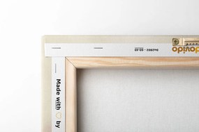 Obraz japandi krajina s oranžovým mesiacom