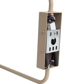 Moderná nástenná lampa taupe so zlatým interiérom nastaviteľná 2-svetelná - Lune