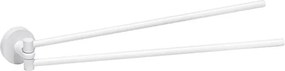 Bemeta Design WHITE: Držiak uterákov, 420 mm, dvojitý, otočný - 104204194