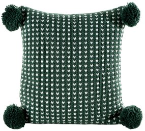 VIANOČNÁ DEKORAČNÁ OBLIEČKA NA VANKÚŠ SWEATER 45X45 CM ZELENÁ