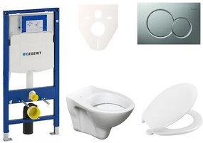 Cenovo zvýhodnený závesný WC set Geberit do ľahkých stien / predstenová montáž + WC S-Line S-line Pro 111.300.00.5NR3, 1 ks