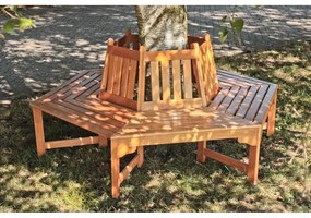 Hnedá drevená záhradná lavica Ontario – Garden Pleasure