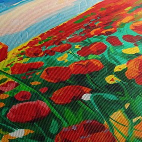 Obraz poľa s vlčími makmi (90x60 cm)
