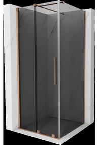 Mexen Velar posuvná sprchová kabína 90 x 90 cm, grafit, brúsená meď - 871-090-090-41-65