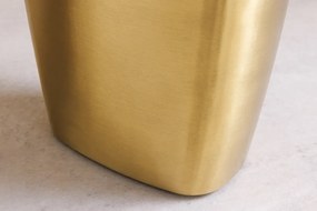 Jedálenský stôl ORGANIC 200 cm oválny, viacfarebný mramorový vrch s rámom v šampansko-zlatej farbe