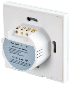 MILIO Sklenený dotykový vypínač pre rolety WIFI - biely