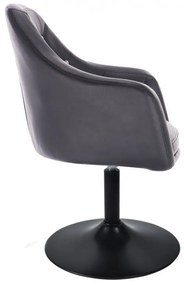 LuxuryForm DESIGN Kreslo ROMA na čiernom tanieri - čierne