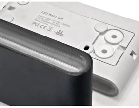 LED2 - LED Vonkajšie nástenné svietidlo FLAT 2xLED/5W/230V IP65 čierna