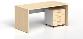 DREVONA Kancelársky stôl LUTZ 160x80 breza + biela