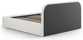 Béžová čalúnená dvojlôžková posteľ s úložným priestorom s roštom 180x200 cm Juno – Windsor &amp; Co Sofas