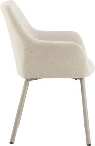 VERA Béžové (tkanina Apia 453)/béžový rám – MODERNÁ ČALÚNENÁ KRESLOVÁ STOLIČKA DO OBÝVAČKY/JEDÁLNE LOFT