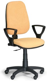 Pracovná stolička Comfort KP s podrúčkami, žltá