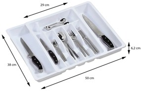 Plastový kuchynský organizér Loft White, 50x38 cm