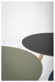 Odkladací stolík z dubového dreva s čiernou doskou Gazzda Arp, ⌀ 55 cm