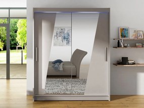 Posuvná skriňa Presto XIV, Farby: trufel, Osvetlenie: osvetlenie LED RGB - farebné