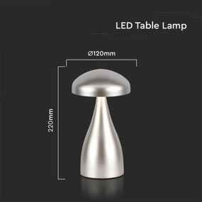 LED Stmievateľná dobíjacia stolná lampa LED/1W/5V 3000-6000K 1800 mAh strieborná