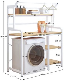 Regál nad práčku DARBY, dub