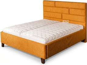 Posteľ čalúnená AZRA + lamelový rošt + matrac EMI