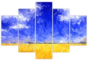 Obraz - Olejomaľba, Zlaté pole (150x105 cm)