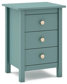 Detský nočný stolík z borovicového dreva v petrolejovomodrej farbe Max - Marckeric