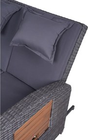 Sivá záhradná pohovka z umelého ratanu Bari – Garden Pleasure