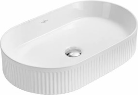 Mexen Grovo umývadlo na dosku ryhované 49 x 31 cm, biele - 22304900
