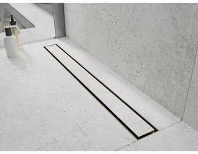 Mexen Flat nerezový sprchový žľab 100 cm (2v1) - vzor M13 , zlatá, 1510100-15