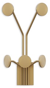 Nástěnný kovový háček Giraffe 24 cm zlatý
