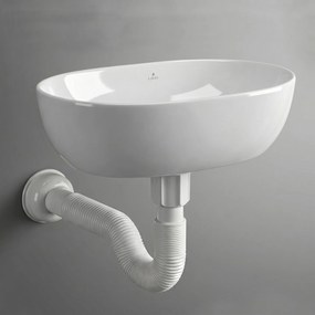 Keramické umyvadlo na desku ELIPSE 49 cm lesklé bílé