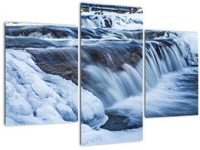 Obraz rieky v zime (90x60 cm)