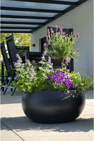 Miska na rastliny MORINO, sklolaminát, výška 21 cm, antracit