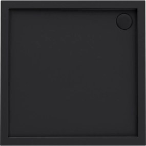 Oltens Superior štvorcová sprchová vanička 80x80 cm čierna 17002300