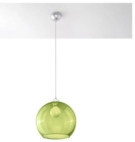 Zelené závesné svietidlo so skleneným tienidlom ø 30 cm Bilbao – Sollux