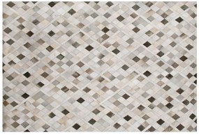 Kožený koberec 140 x 200 cm viacfarebný HIRKA Beliani