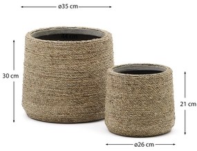 Obaly na kvetináče z cementu v súprave 2 ks ø 24 cm Sigal – Kave Home