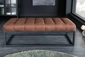 Dizajnová lavica Halle 110cm antik hnedá