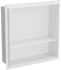 Mexen X-Wall-NR, polička na zapustenie pod obklad bez goliera 30 x 30 cm, biela, 1921303010S