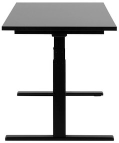 Elektricky nastaviteľný písací stôl 130 x 72 cm čierny DESTIN II Beliani